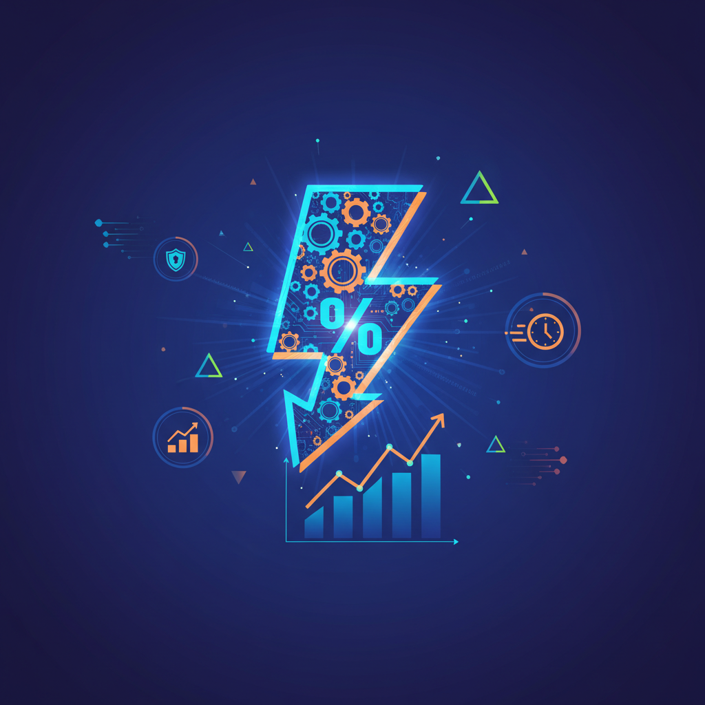 A digital banner showing a flash sale alert for a tech conference, with graphics indicating significant savings or discounts for early registration. Emphasize urgency and value. Clean infographic style. No text.
