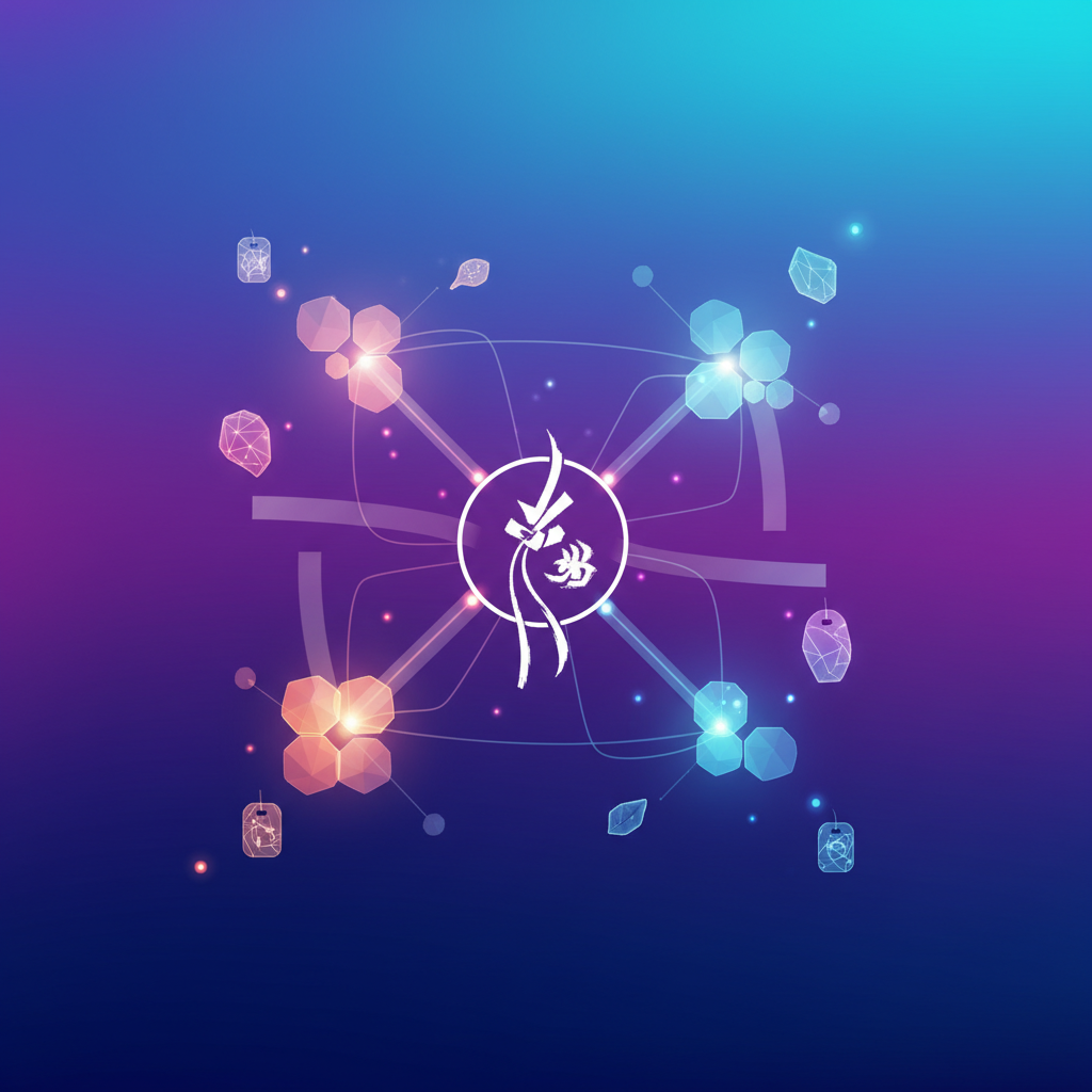 Abstract infographic illustrating data points with varying reliability scores, showing metadata tags and connections. Clean, modern, high contrast, gradient background. No visible text in image. Korean appearance character.