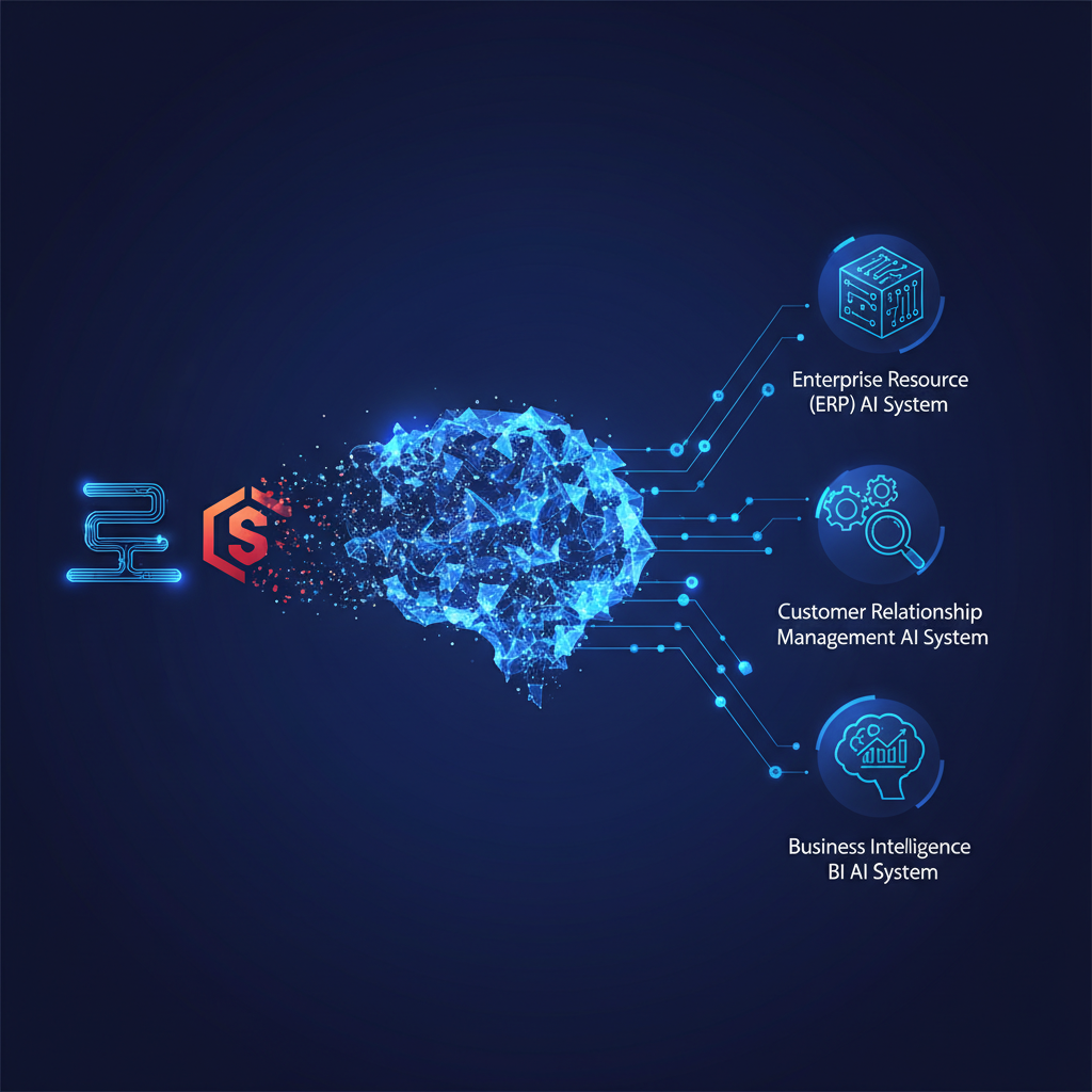 Clean infographic showing Stack Overflow logo transforming into an AI data cloud, with data flowing into various enterprise AI systems. Modern layout, high contrast, colored background. No visible text in image. Korean appearance character.