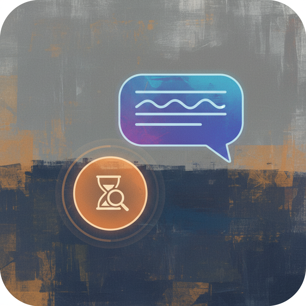 A stylized depiction of a chatbot interface with a subtle age prediction indicator or a warning sign, emphasizing user safety and detection, artistic rendering, textured background, 1:1 aspect ratio, no text