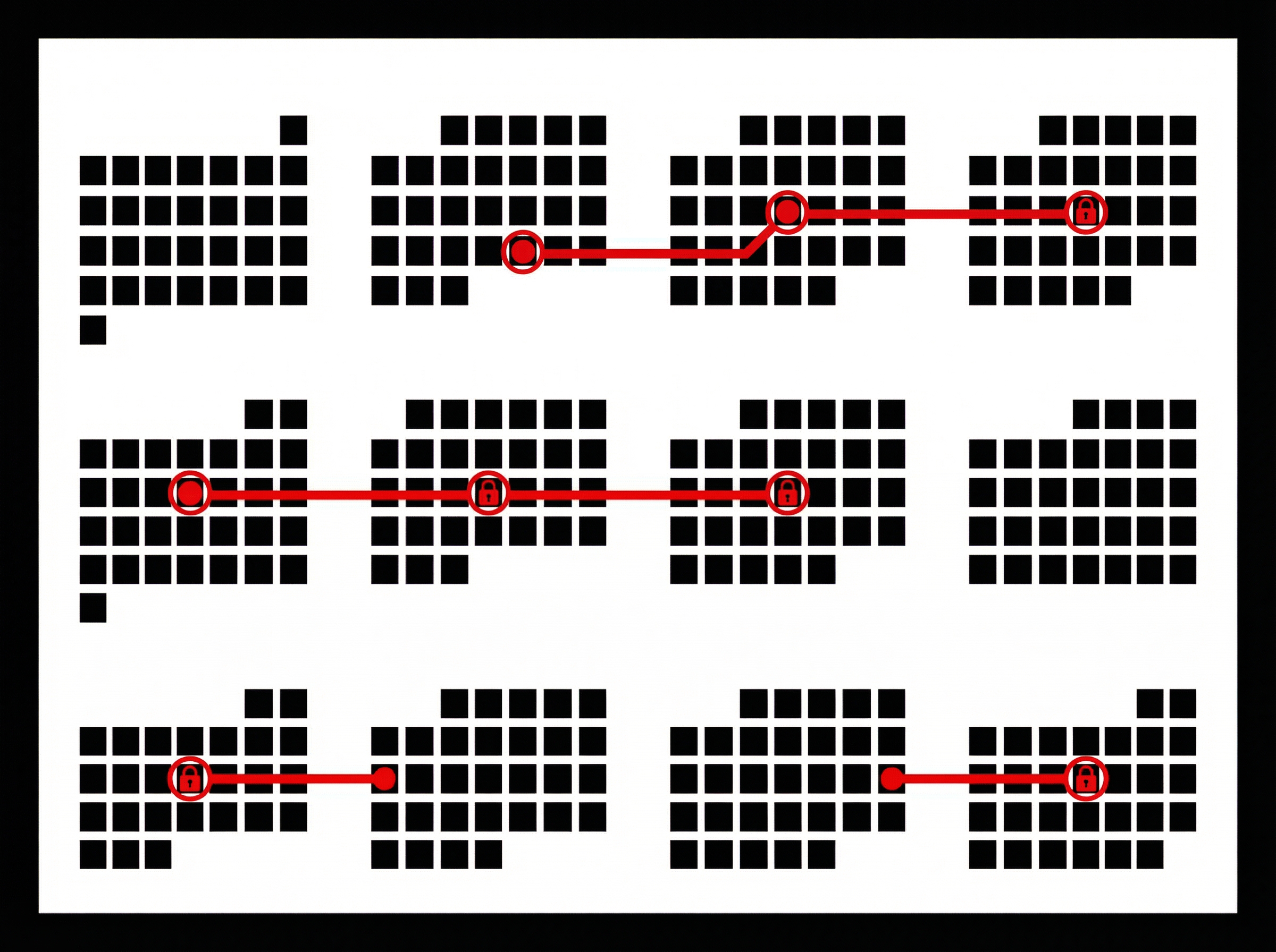 A calendar displaying 12 months, with a red circle or a lock icon indicating a limitation period. Informational style, modern layout, high contrast, aspect ratio 4:3, no visible text, no Korean text.
