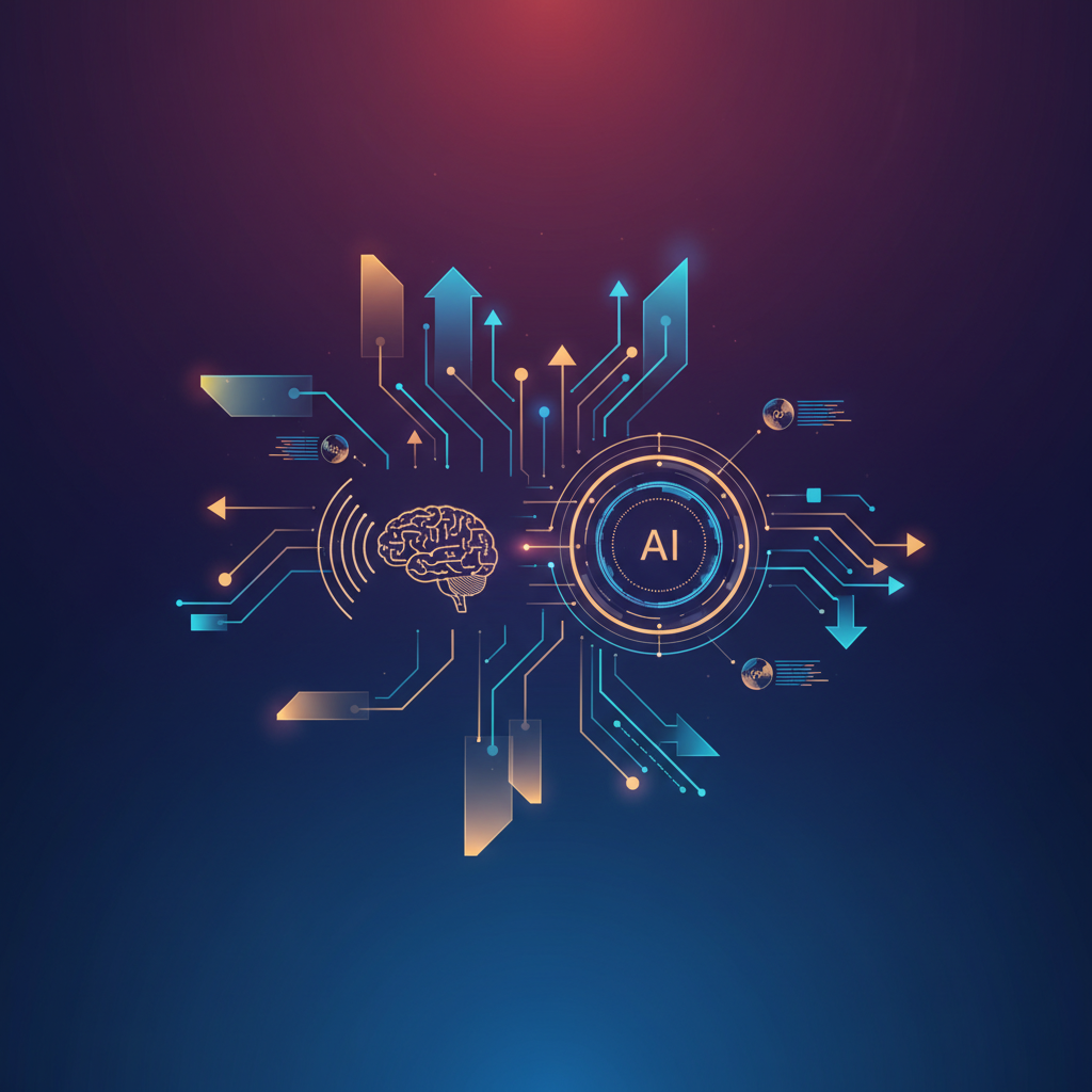 A visually rich infographic representing complex data queries and AI evaluation, modern layout, high contrast, gradient background, no text