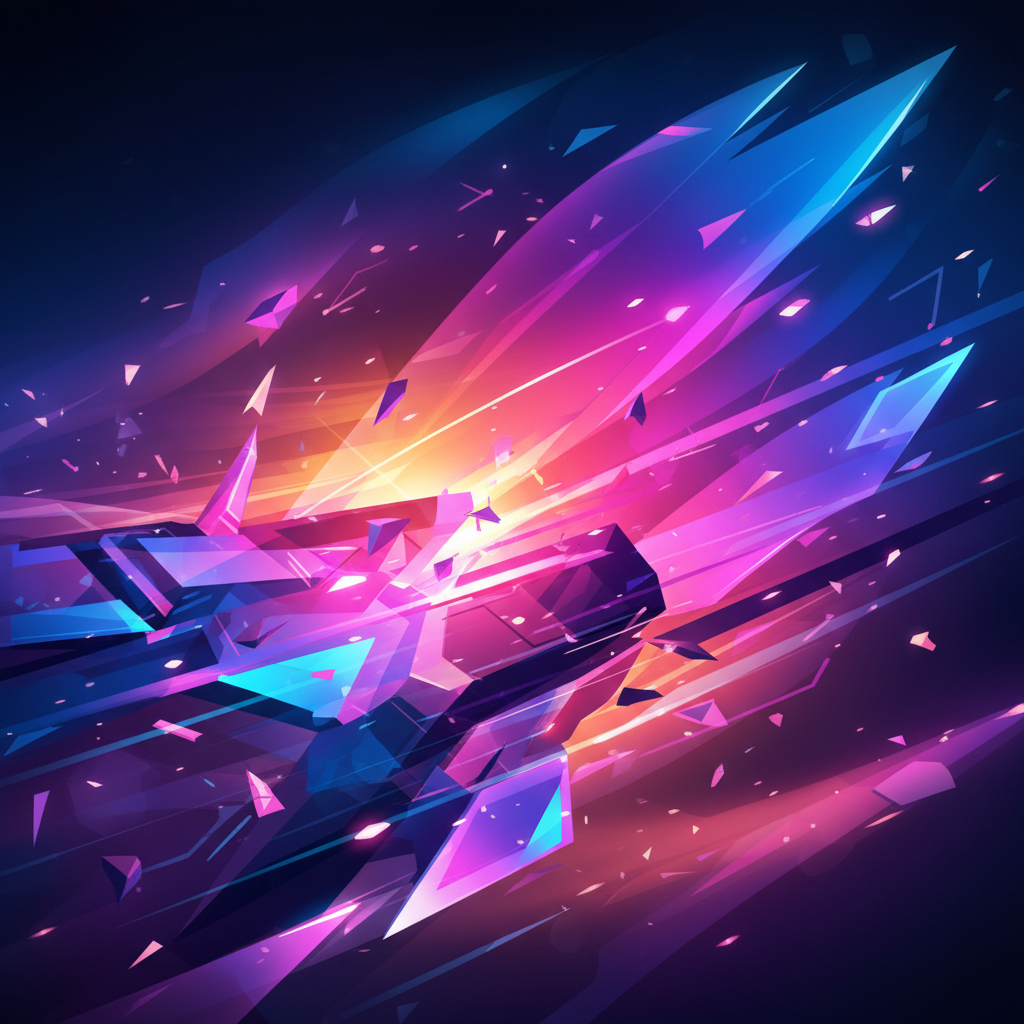 dynamic and futuristic illustration, vibrant gradient background, no text, 4:3 aspect ratio