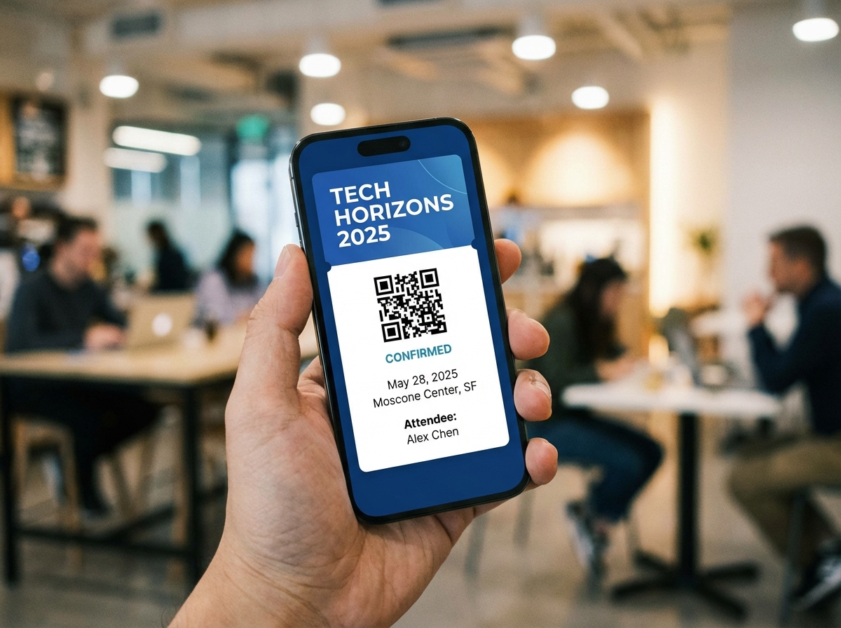 디지털 티켓 예매를 확인하는 스마트폰 화면