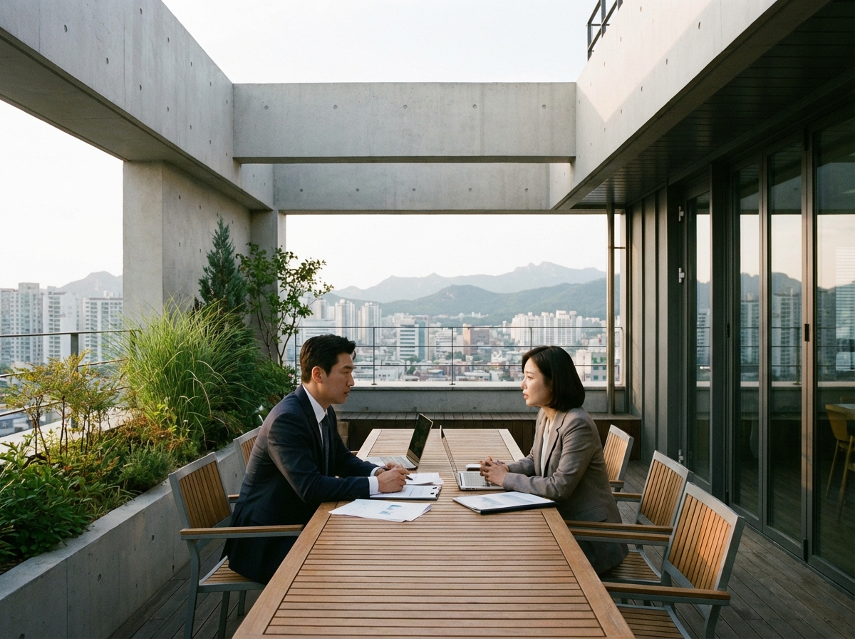 투자자와 창업가의 비즈니스 미팅