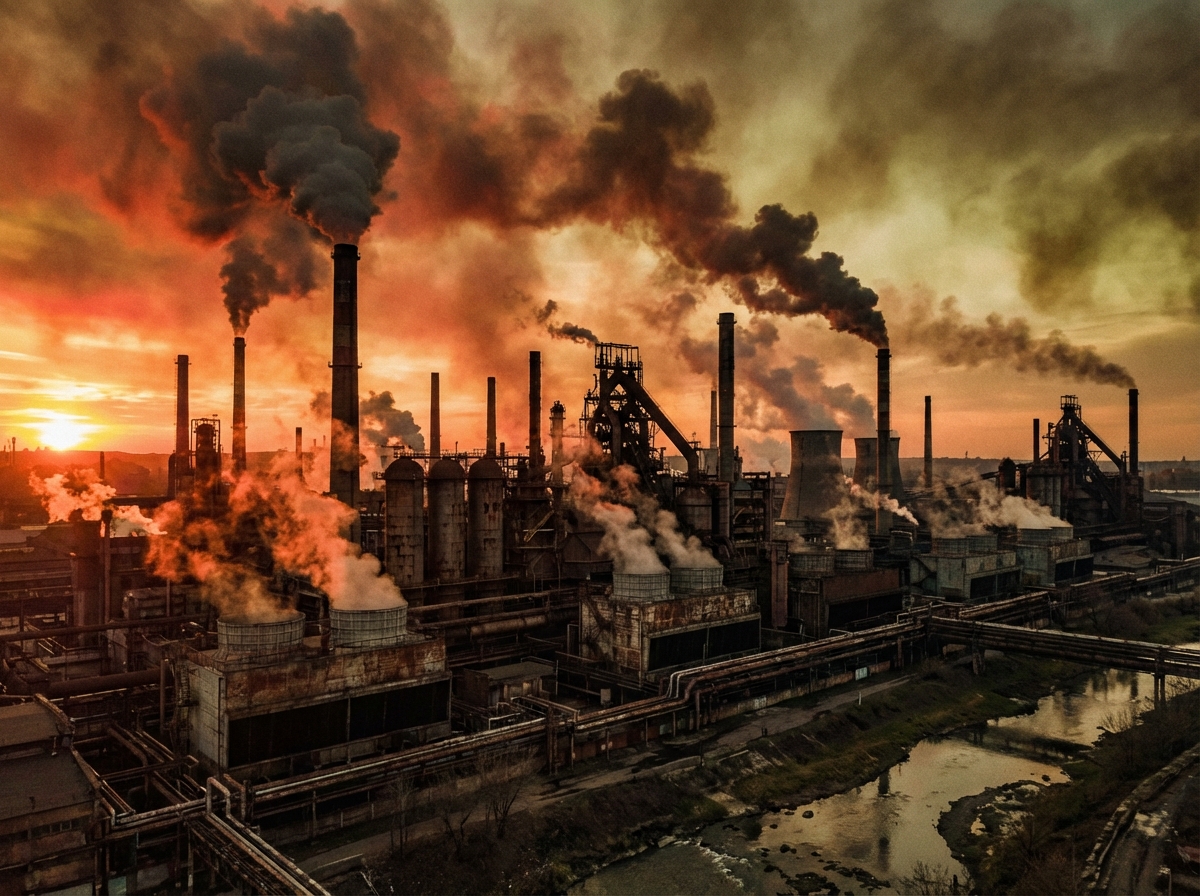 산업 현장의 배출가스와 대기 오염