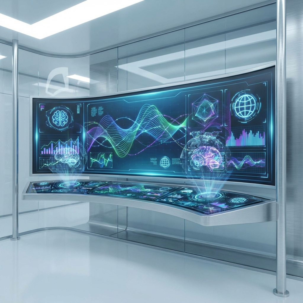 A clean and modern cybersecurity dashboard showing AI activity monitoring, futuristic interface, bright and professional atmosphere, 1:1 aspect ratio, no text