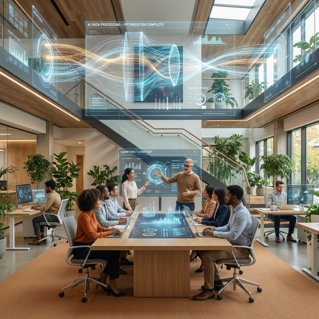 사람과 AI가 조화롭게 협업하는 미래 지향적 오피스