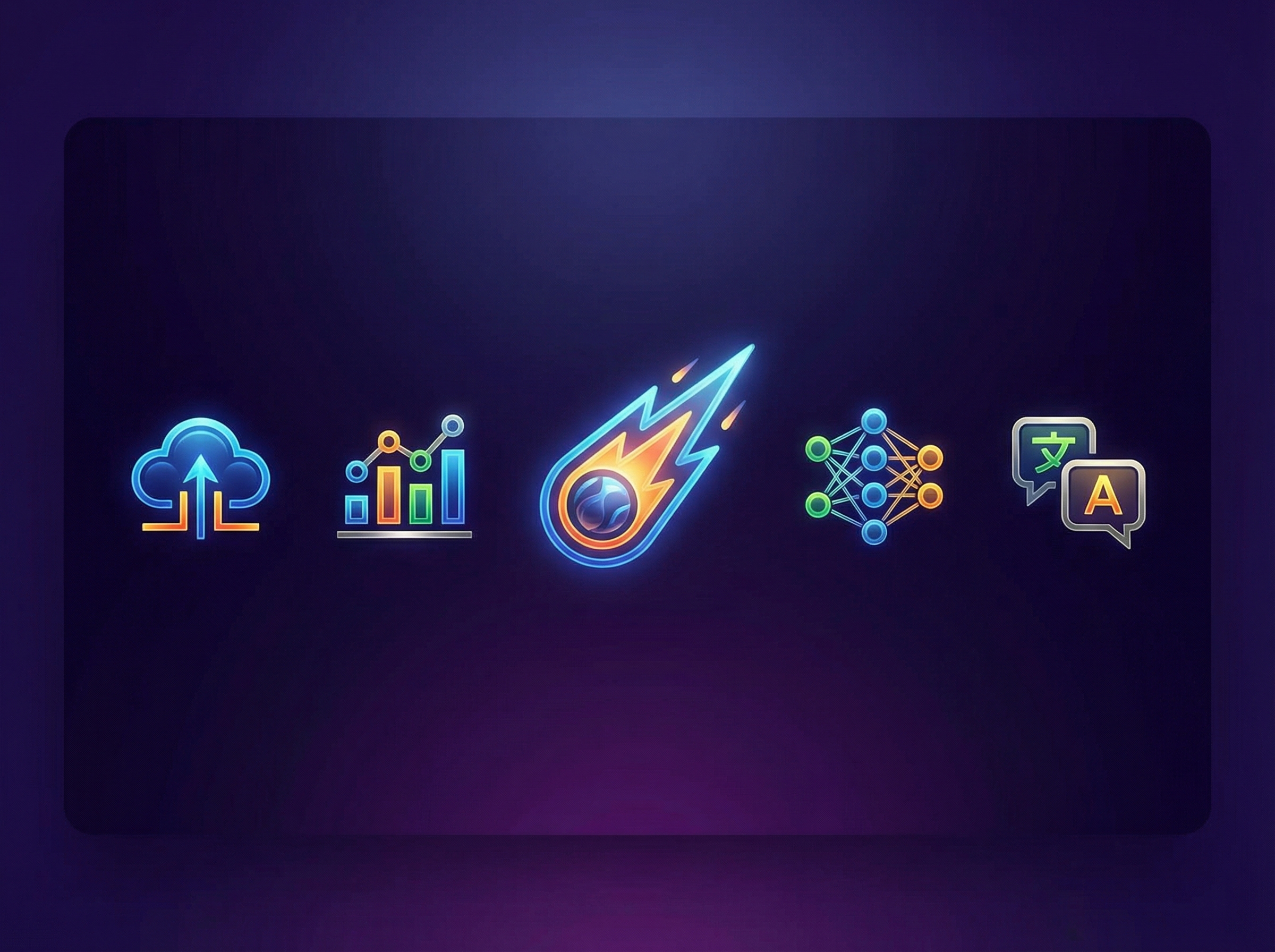 Several distinct platform icons or abstract representations of different AI API services, including cometAPI, standing side by side, suggesting comparison and choice. Informational style, clean infographic, modern layout, high contrast, colored background, centered focus, no visible text, no Korean text, aspect ratio 4:3.