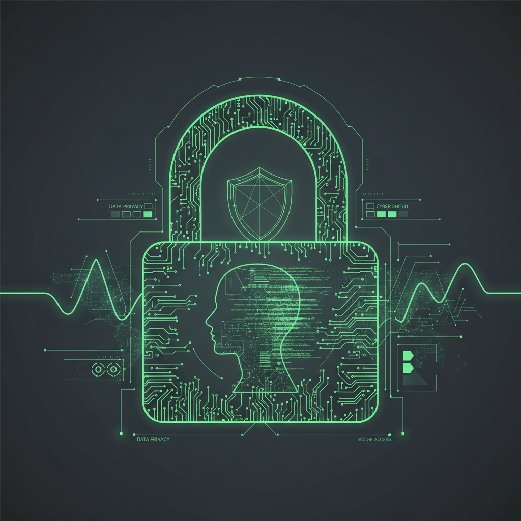 데이터 보안과 개인의 권리를 지키는 현대적인 사이버 보안 이미지