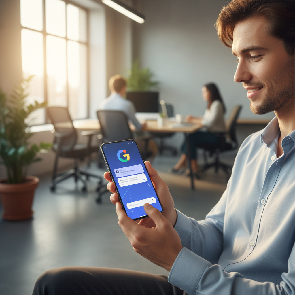 스마트폰 화면에 띄워진 구글 제미나이 앱 인터페이스