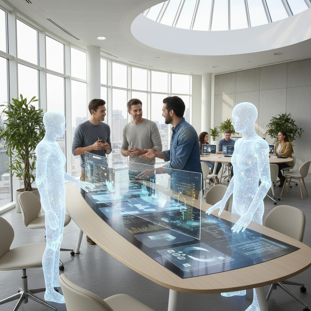 사람과 인공지능 에이전트가 협업하는 미래의 사무 공간