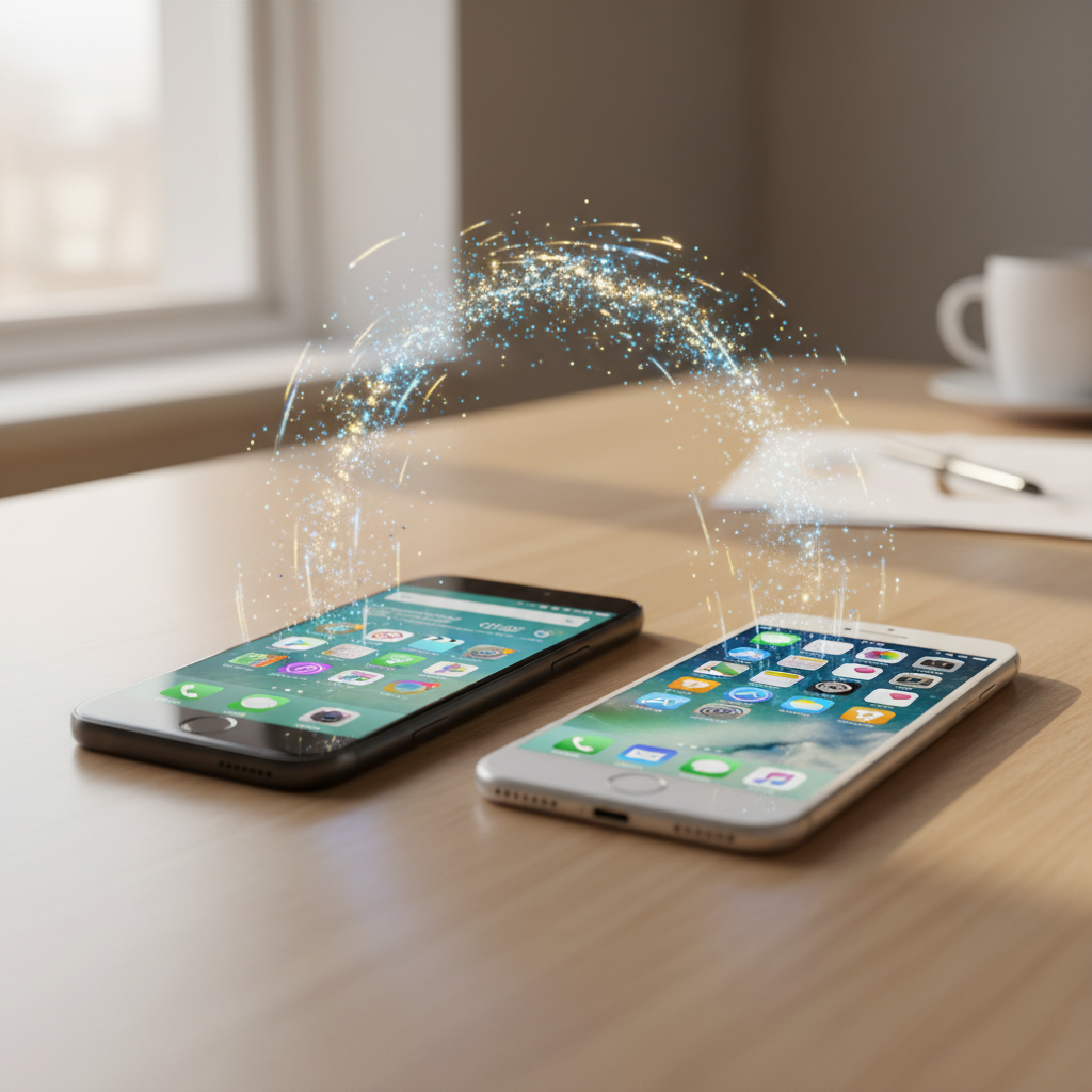 안드로이드와 아이폰 간 무선 파일 공유 이미지