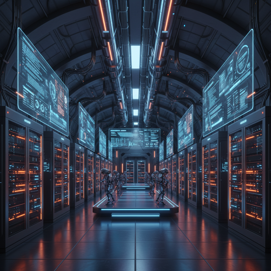 클라우드 데이터 센터 내부 전경