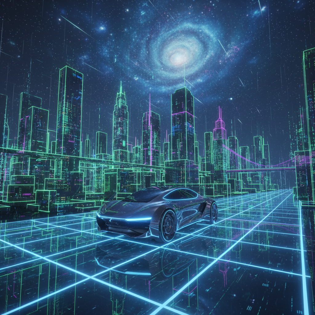 가상 시뮬레이션 환경에서 주행하는 자율주행 차량