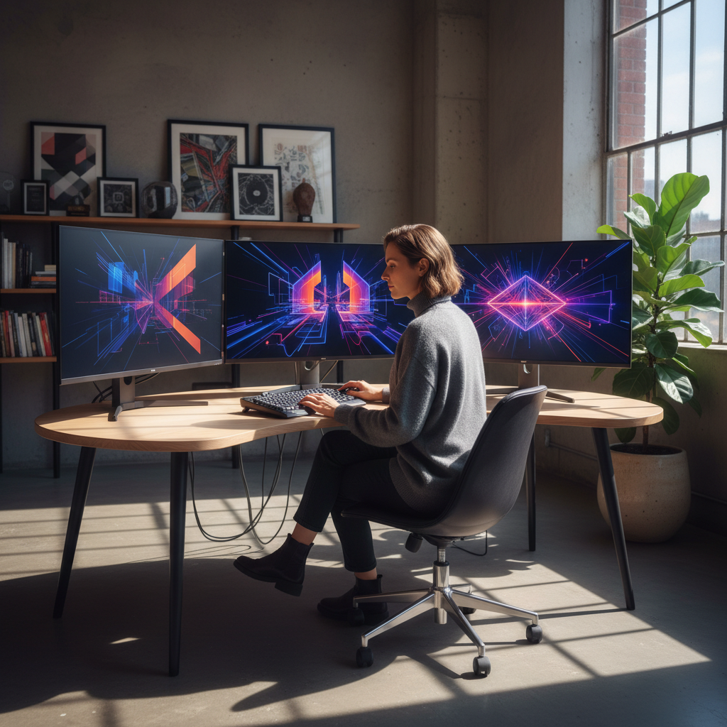 인공지능 기술을 활용하여 디자인을 구상하는 전문가