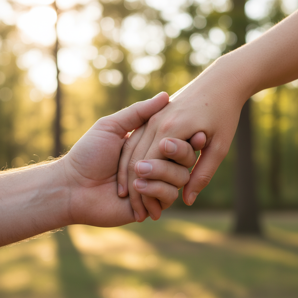 두 손을 맞잡고 있는 연인의 클로즈업 사진