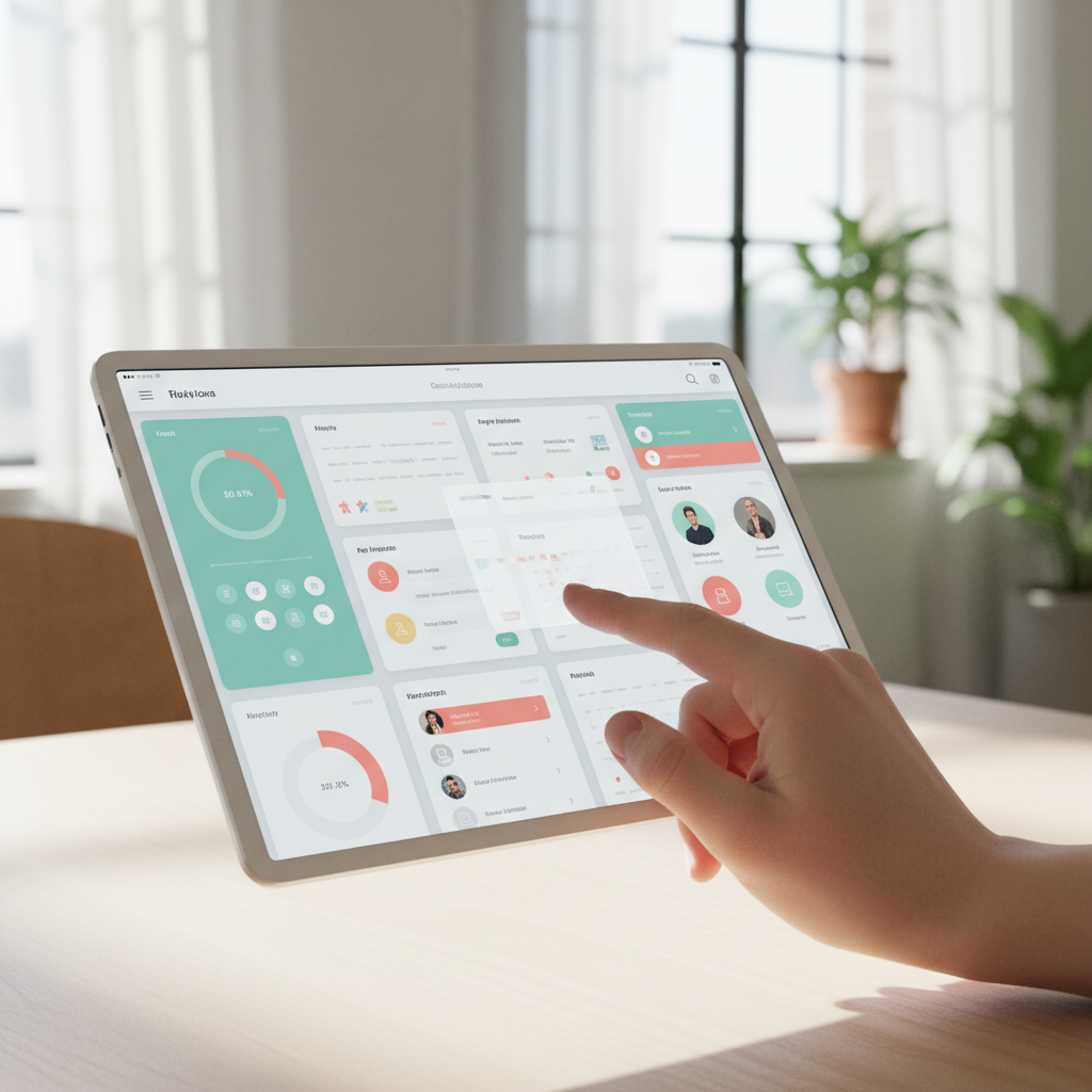 깔끔하고 현대적인 웹 애플리케이션 인터페이스 디자인
