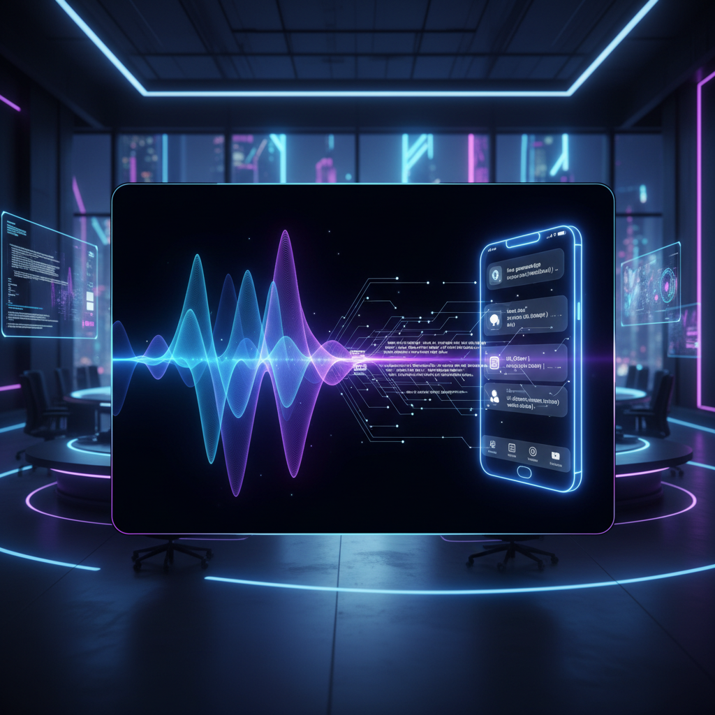 인공지능과 대화하며 앱을 개발하는 미래 지향적 컨셉