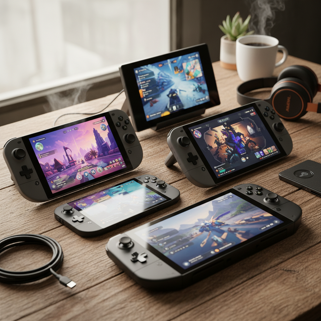 다양한 종류의 휴대용 게이밍 기기 비교