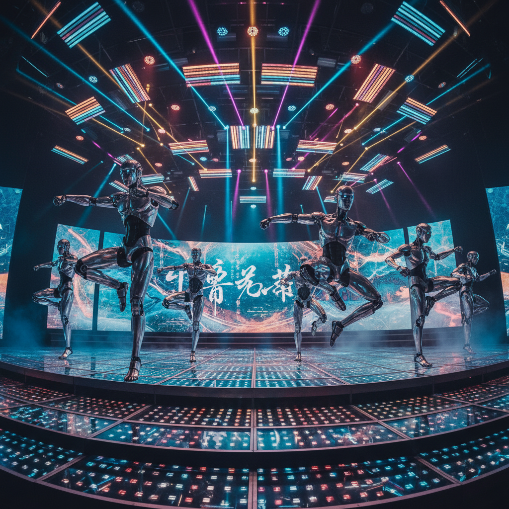 무술을 시연하는 중국 휴머노이드 로봇