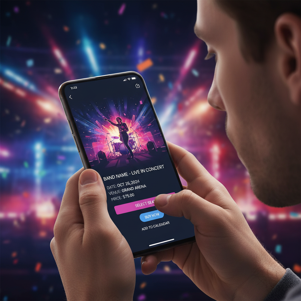 스마트폰 앱을 통한 공연 티켓 예매