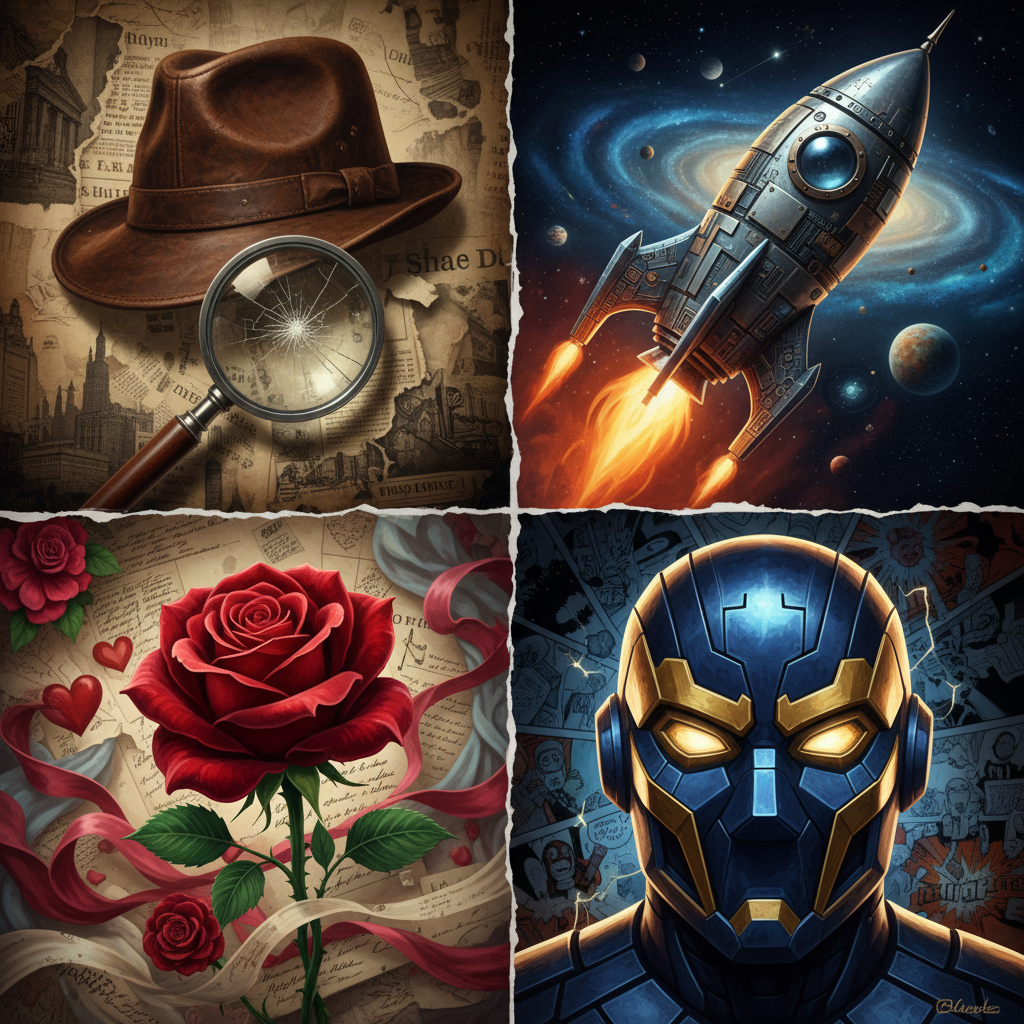 다양한 장르의 영화 포스터 구성