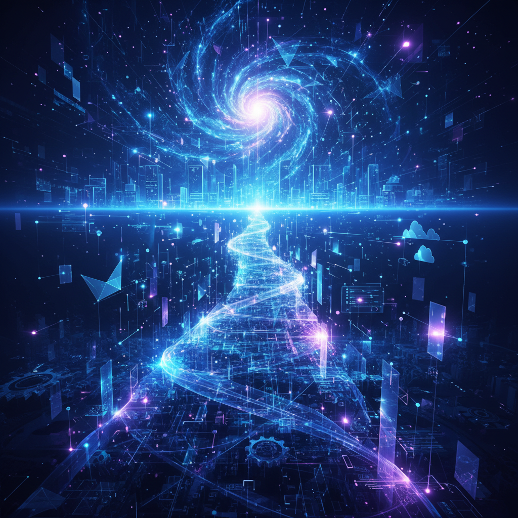 미래의 커리어 성장을 상징하는 추상적인 이미지