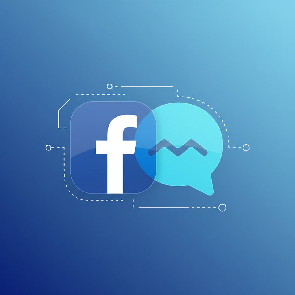 페이스북과 메신저 로고가 통합되는 이미지