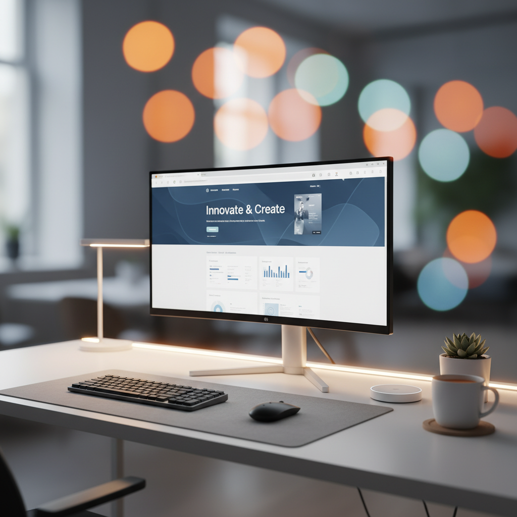 깔끔한 데스크톱 환경의 컴퓨터 화면