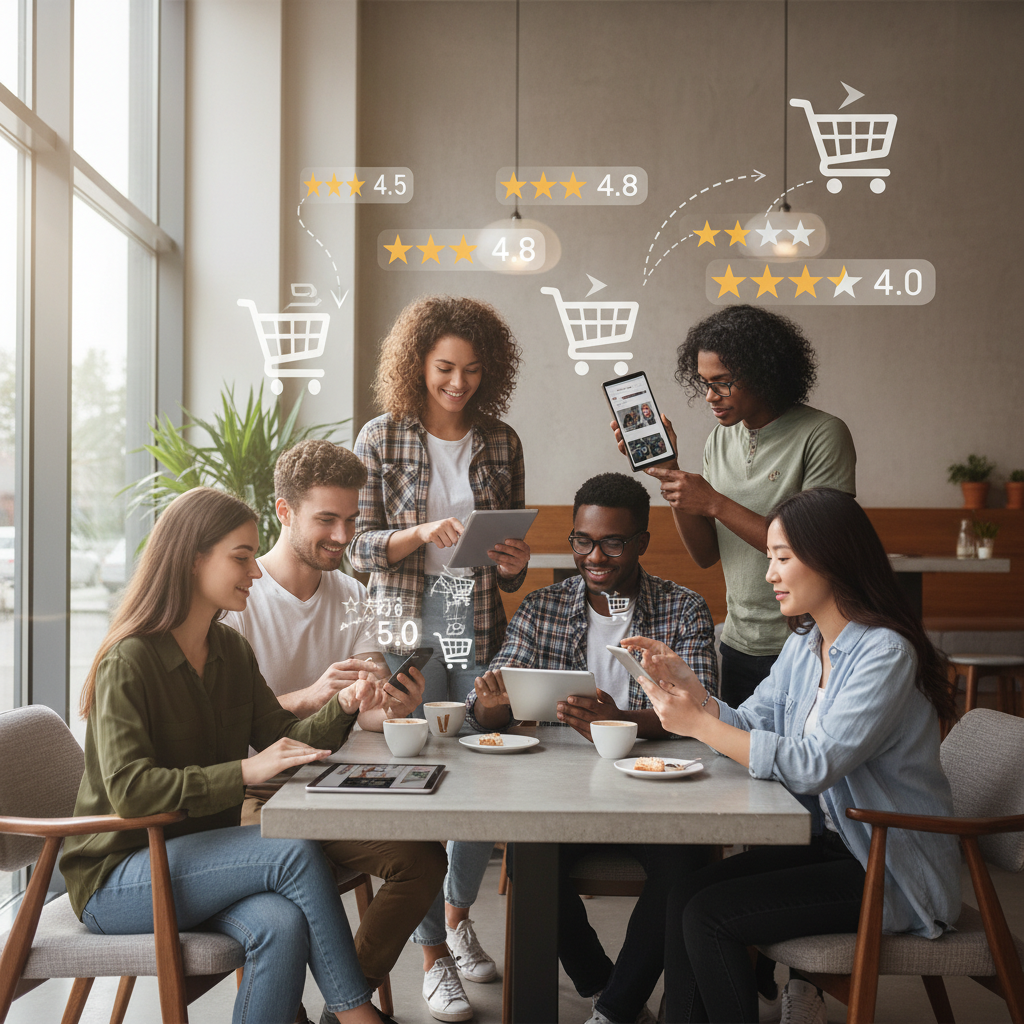 커뮤니티 대화가 쇼핑 정보로 변하는 모습