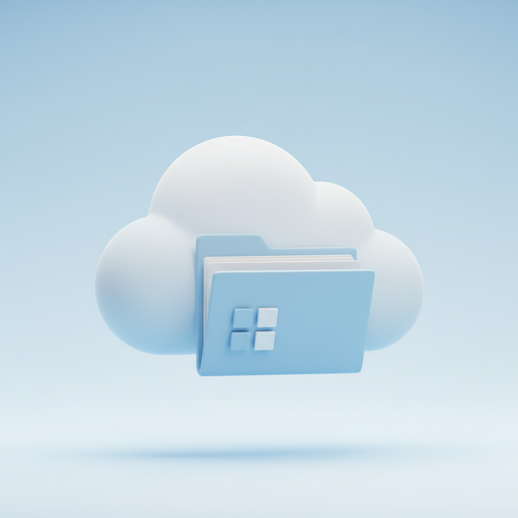 클라우드와 연결되어 정리된 데이터 폴더 이미지