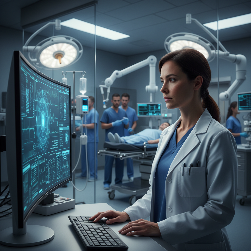 응급실에서 고뇌하는 의사의 모습