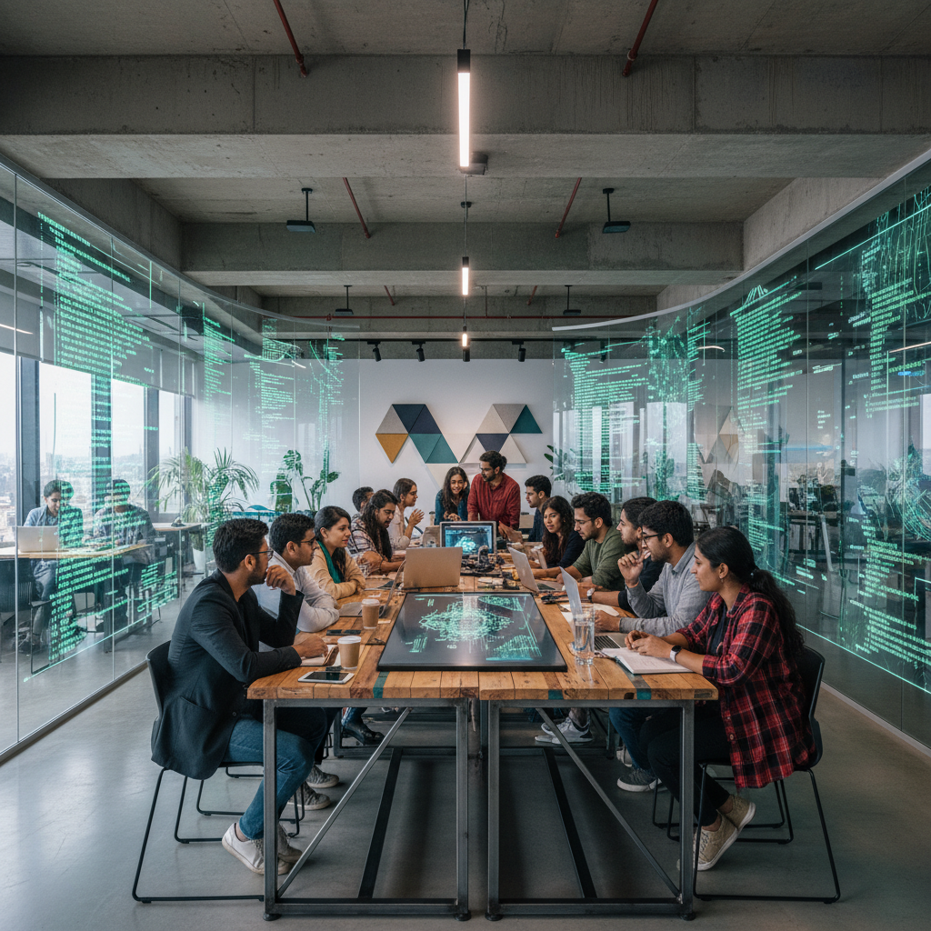 협업하는 인도 청년 창업가들