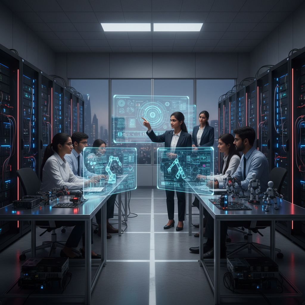 인도의 현대적인 기술 연구소와 엔지니어들