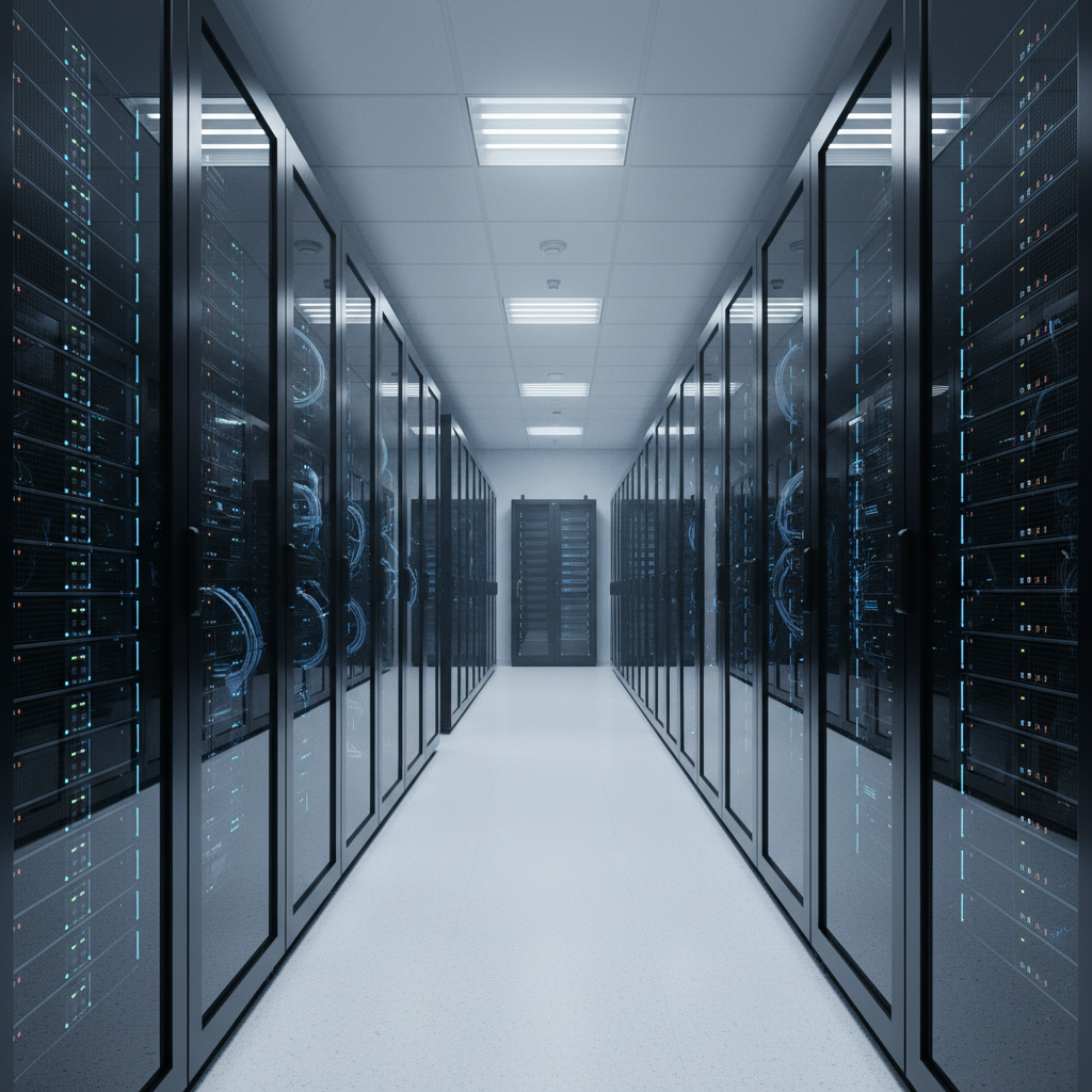 현대적인 데이터 센터 인프라 모습