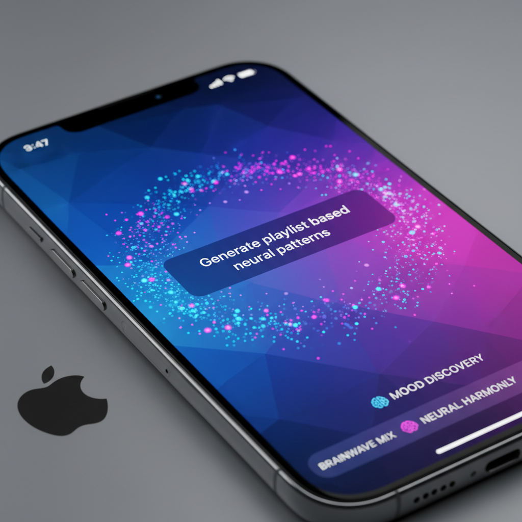 아이폰 인공지능 음악 기능 실행 화면