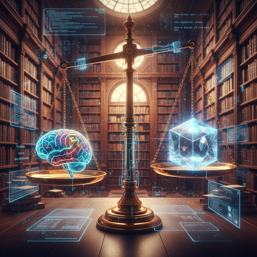 데이터와 진실 사이의 균형을 맞추는 개념도