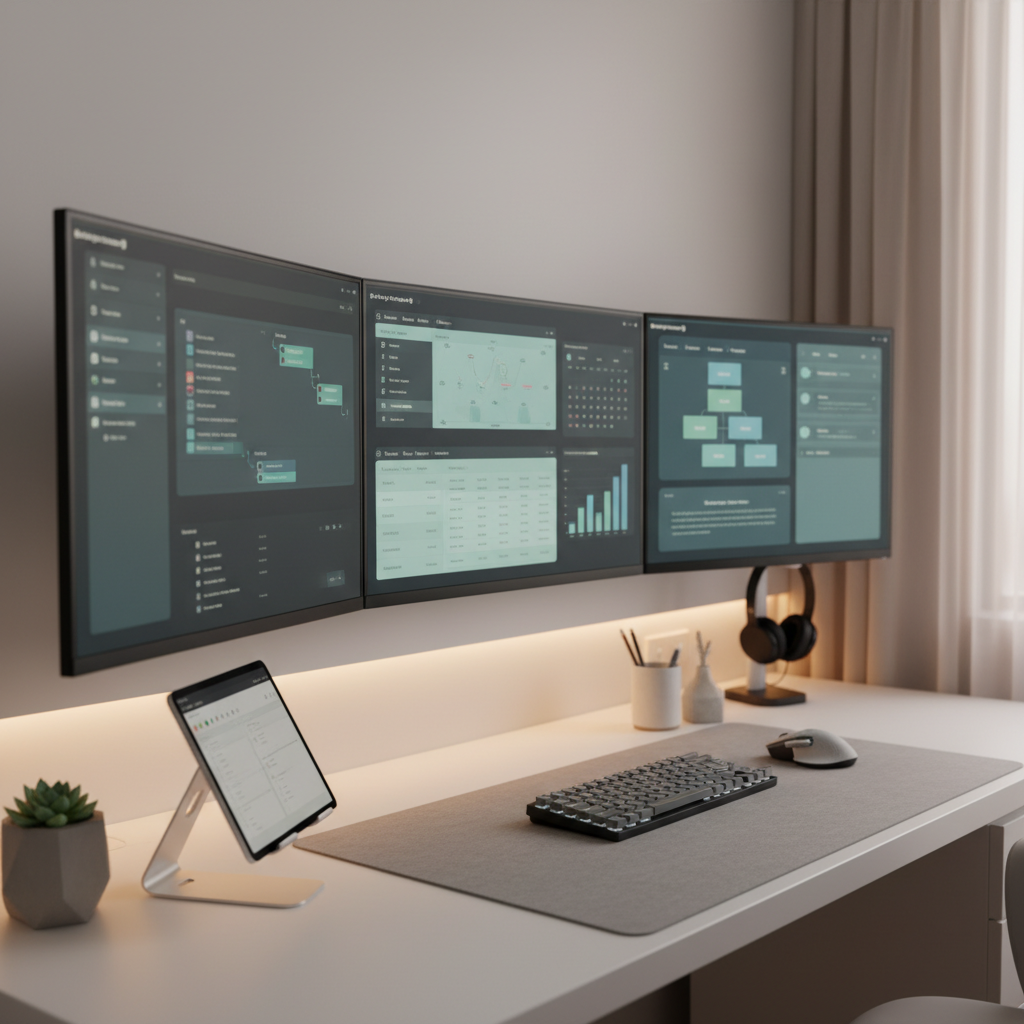 세련되고 현대적인 디지털 작업 공간