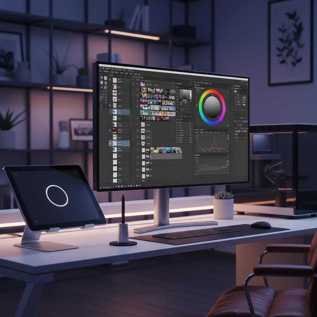 전문가용 사진 편집 환경과 고성능 모니터