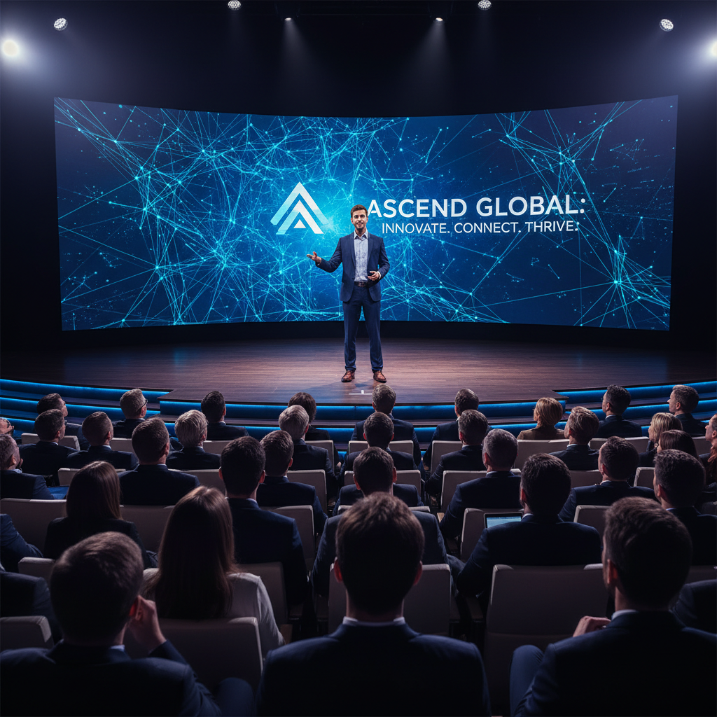 스타트업 대표의 열정적인 피치 장면