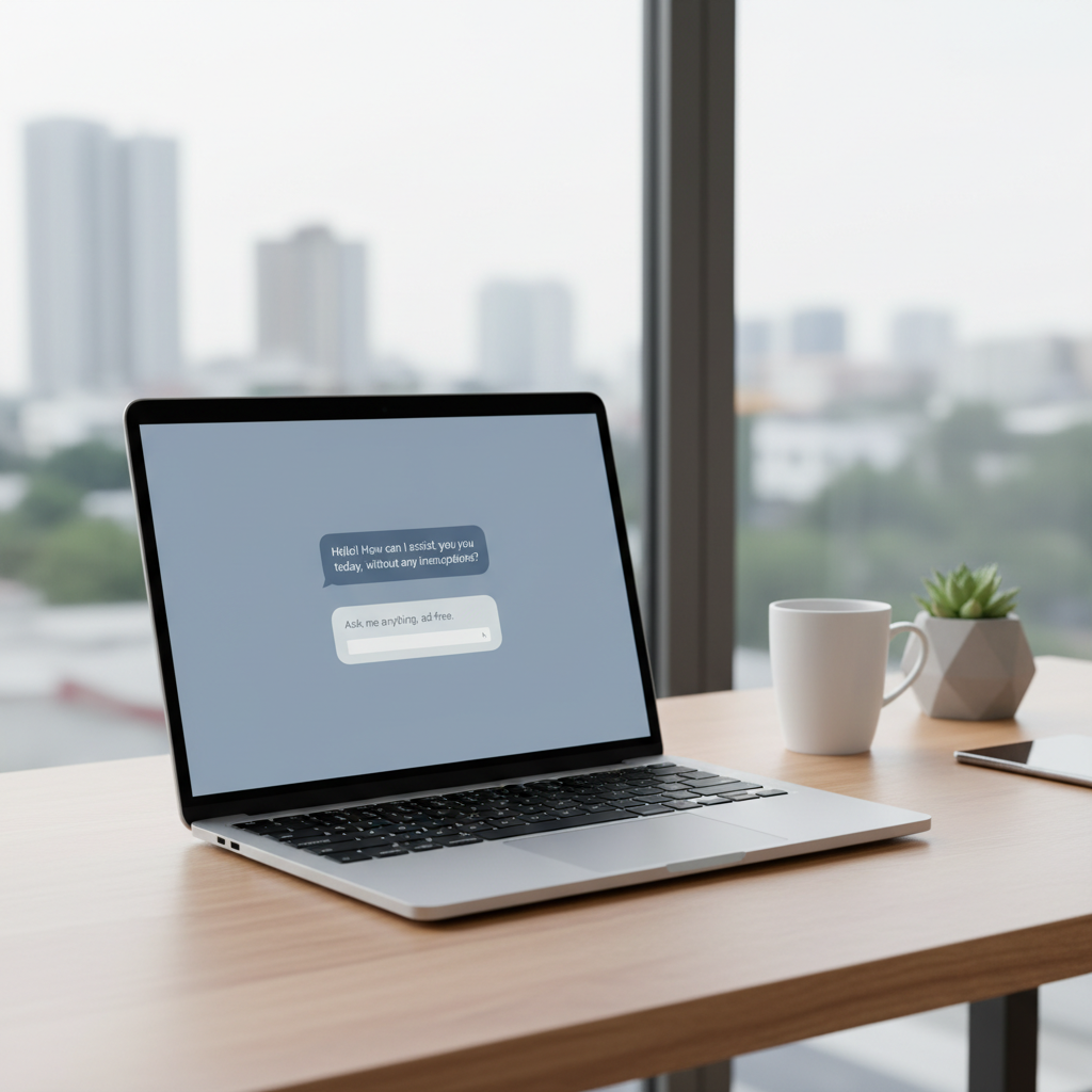 광고 없는 깔끔한 AI 인터페이스