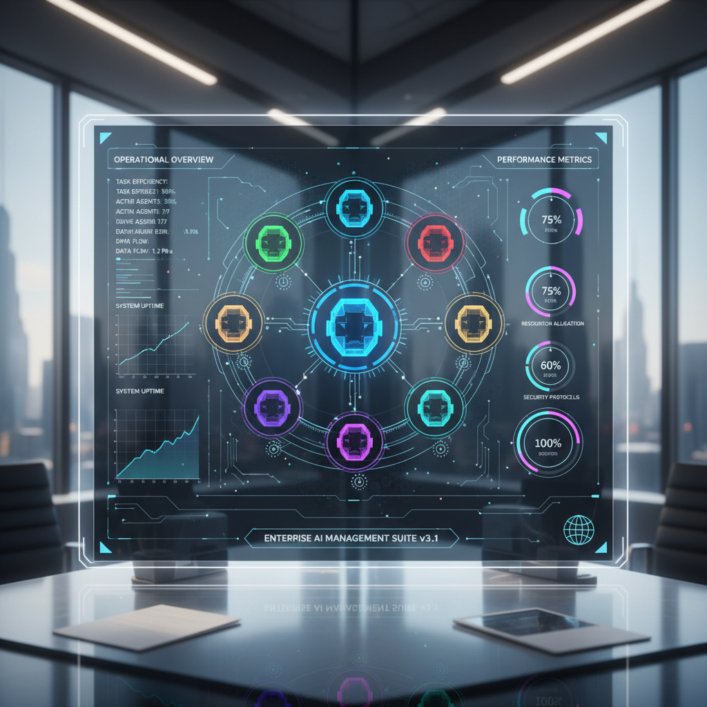 기업용 AI 에이전트 관리 플랫폼의 미래 지향적 대시보드