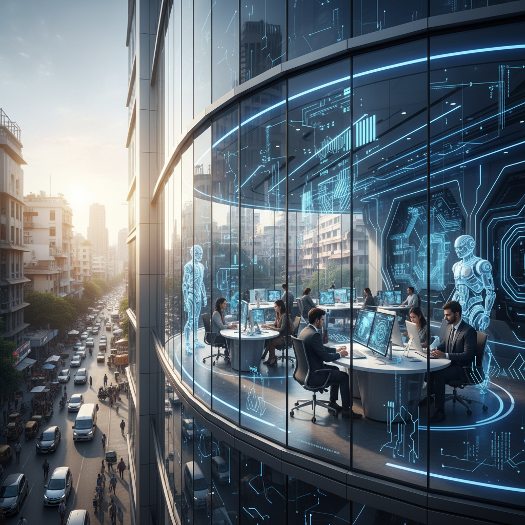 인도 시장에 진출하는 글로벌 AI 기업의 이미지