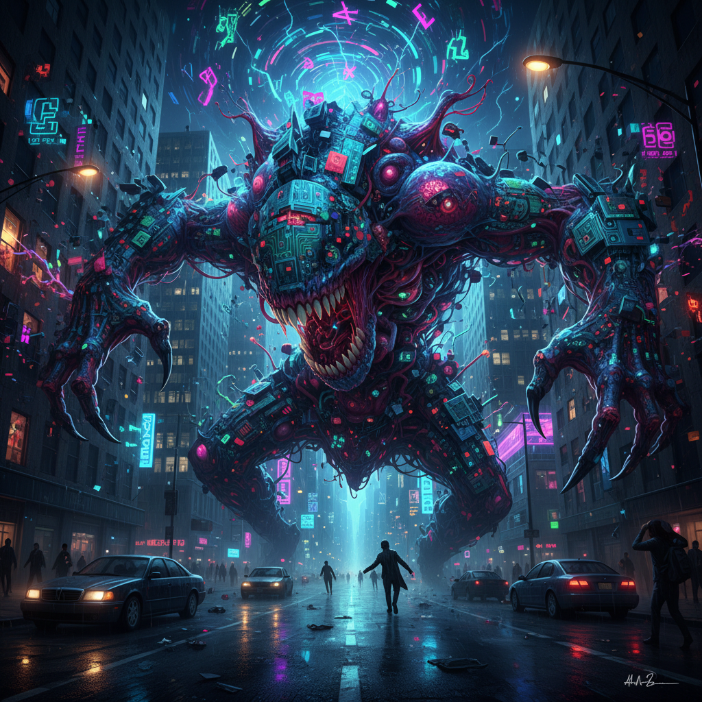 생성형 AI가 만들어낸 기괴한 생명체의 습격