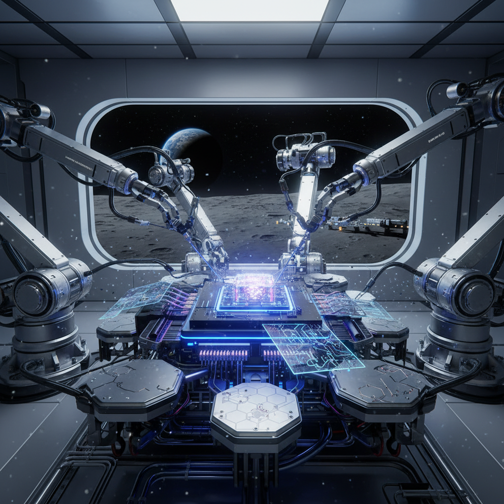 달에서 제조된 최첨단 AI 프로세서 유닛