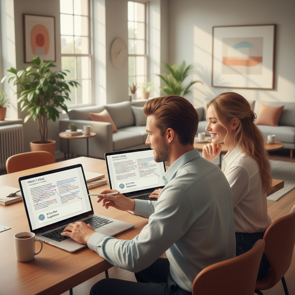 구글 워크스페이스에서 AI의 도움을 받아 협업하는 모습