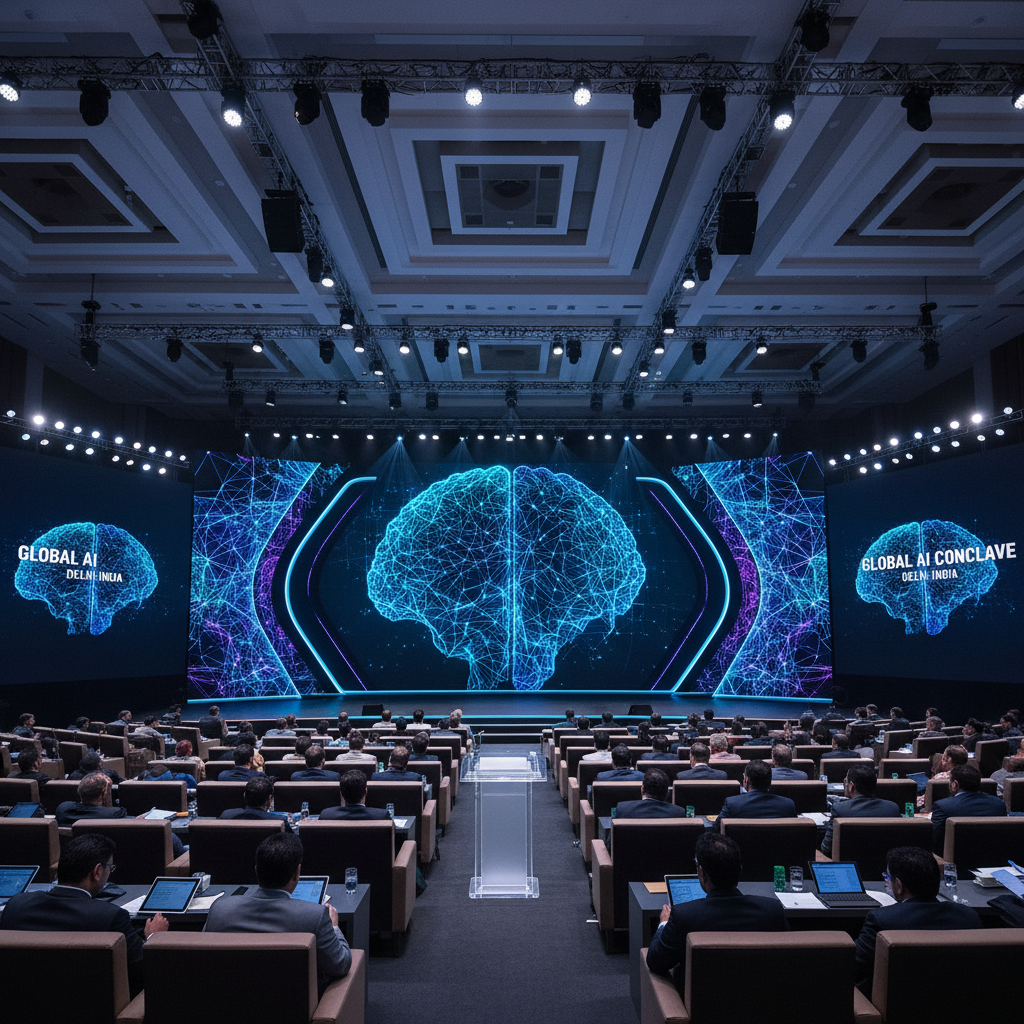 인도 델리에서 개최된 국제 AI 임팩트 서밋 현장