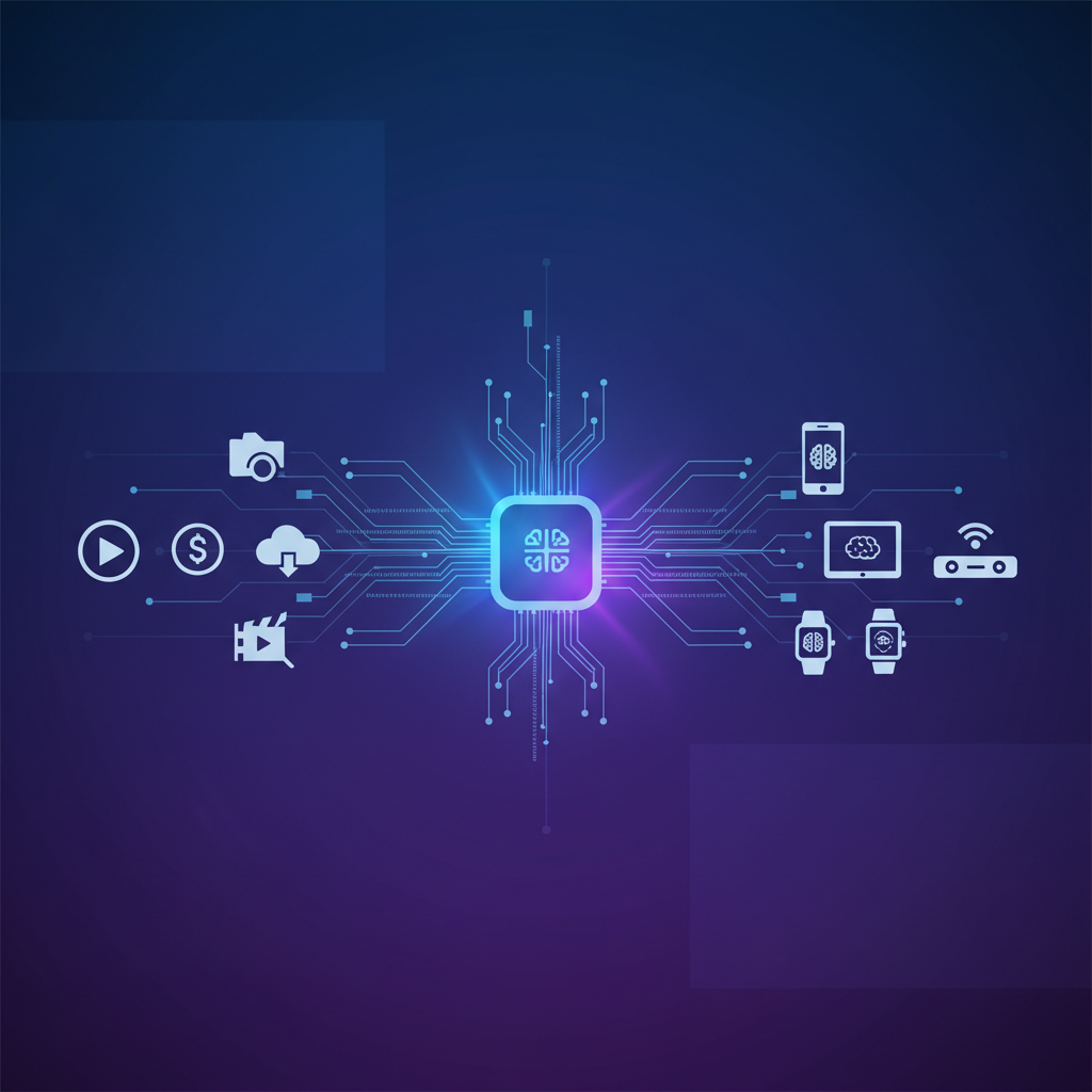 다양한 스트리밍 플랫폼과 AI 기술이 결합된 개념도