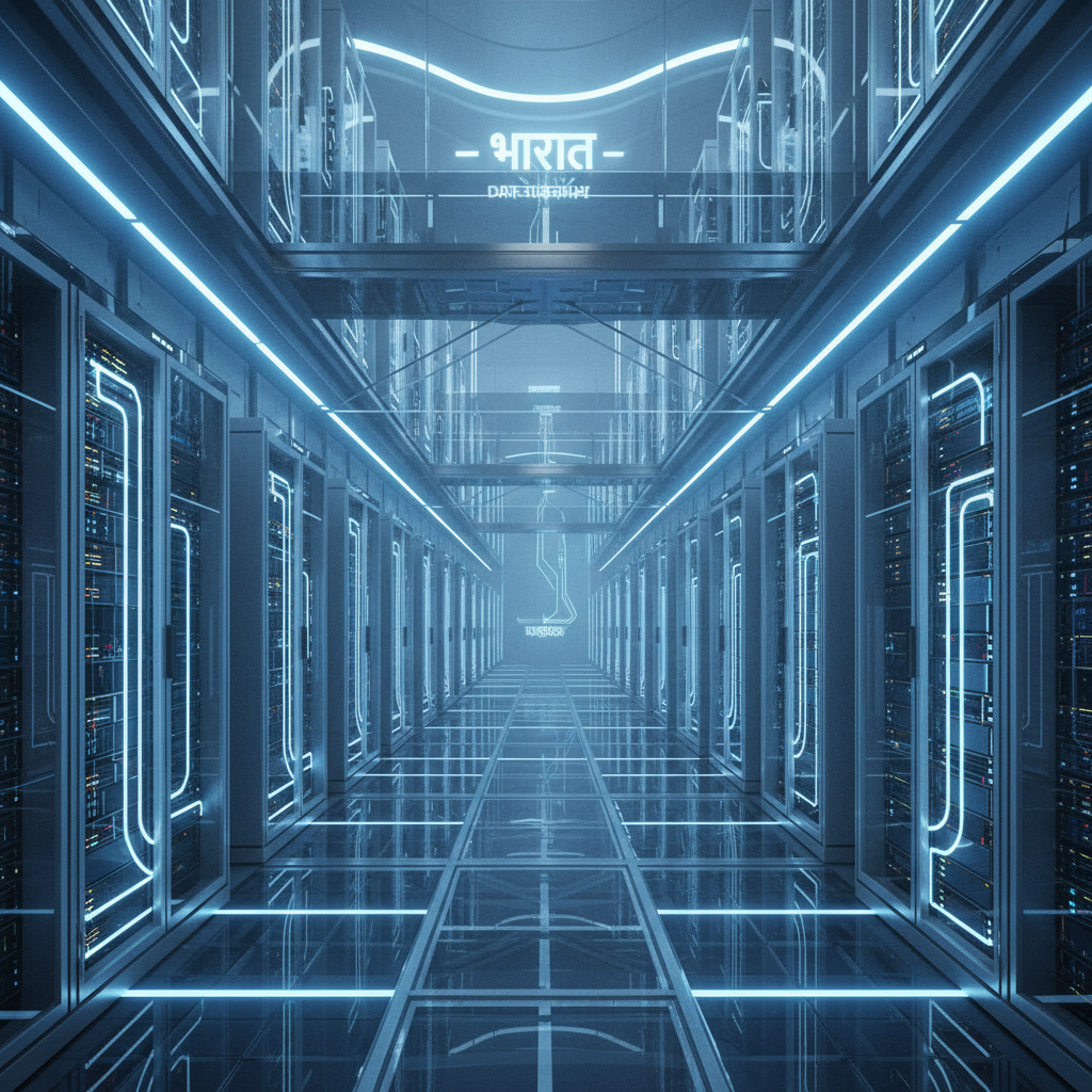 대규모 AI 데이터 센터 내부 전경